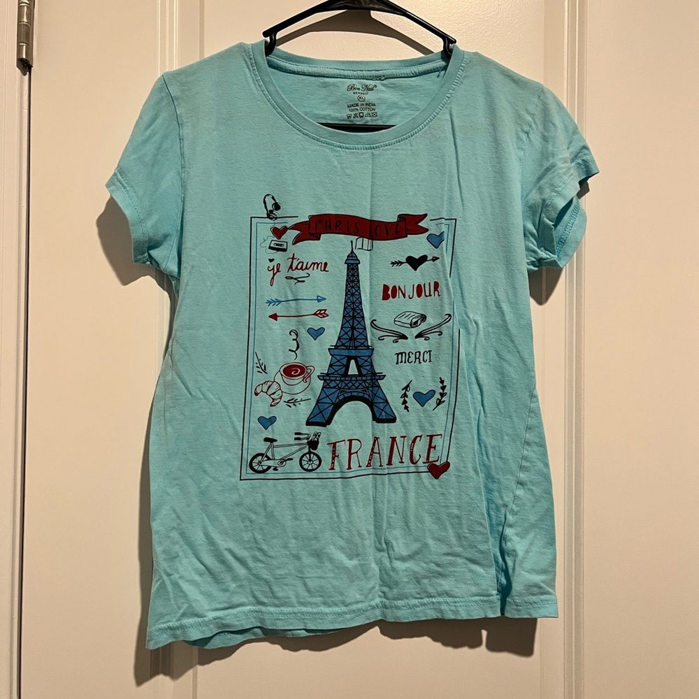 Light Blue Parisian Graphic Tee